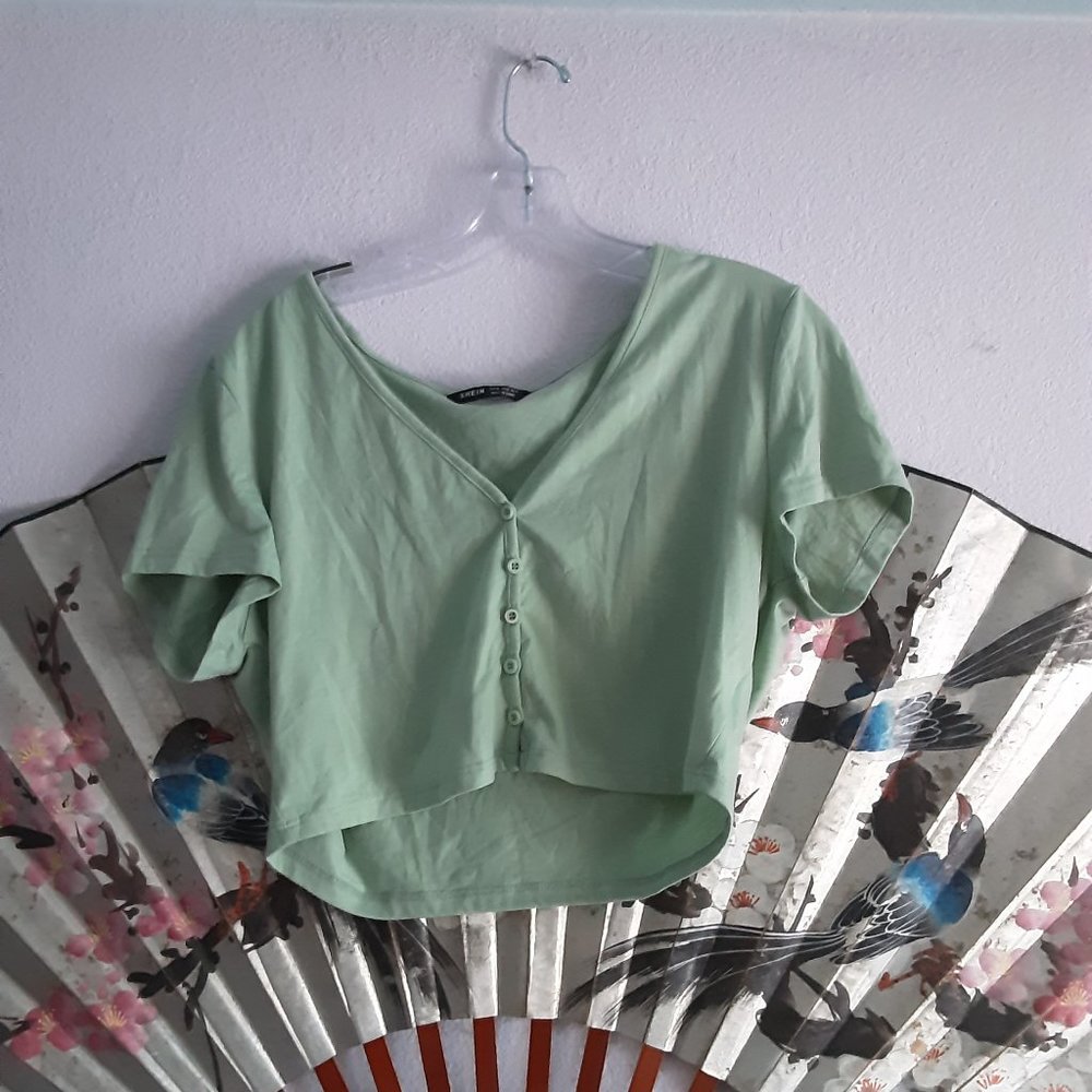Pistachio green crop top